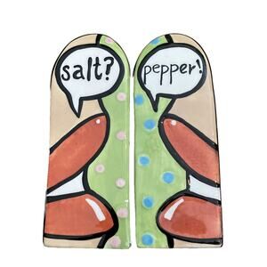 VTG Salt Pepper Shakers Joanne Delomba With Love‎ Kissing Lips Pop Art Kitchen